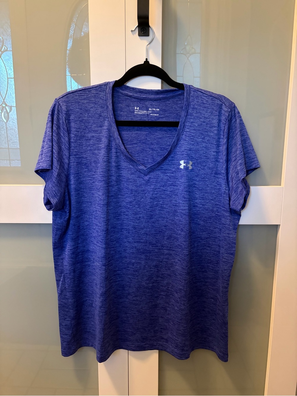 Under Armour Blue Heather V-Neck Performance Tee